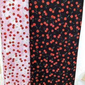 Benartex Small Cherries Cotton Fabric by the Yard, 1 yard